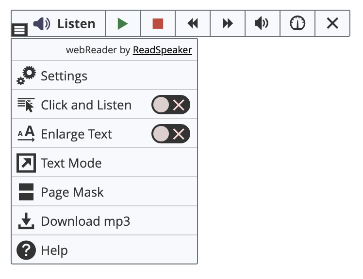 ReadSpeaker webReader - ReadSpeaker